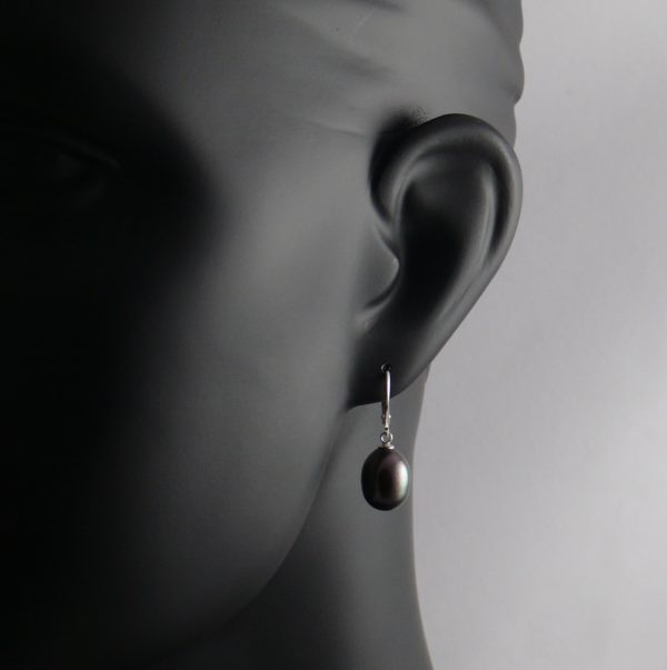 Black Pearl drop earrings