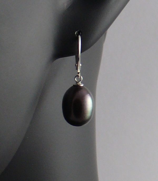 Black Pearl drop earrings