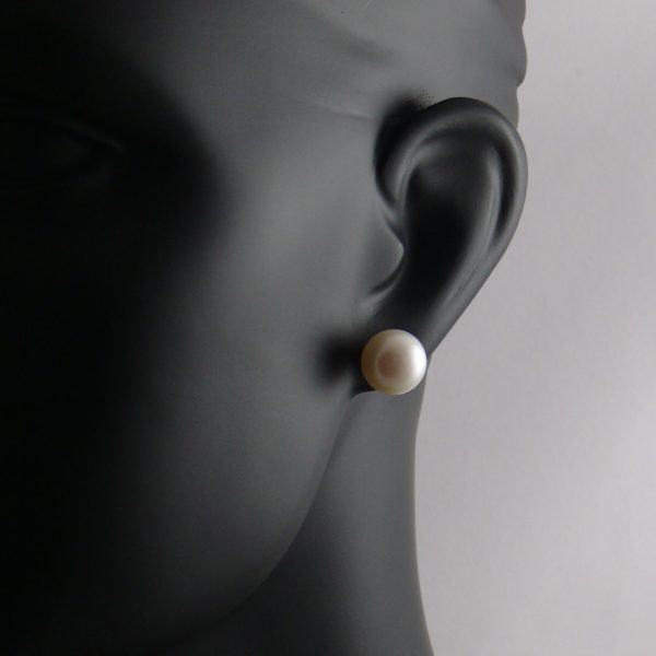 12mm White Pearl stud earrings
