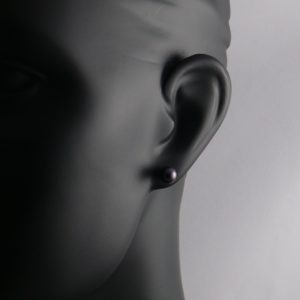 7mm Black Pearl stud earrings