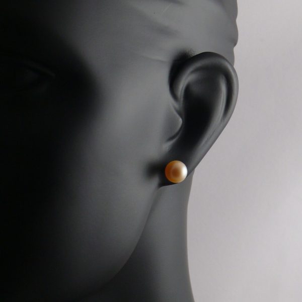 9mm Pink Pearl stud earrings