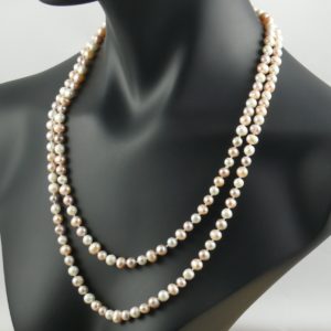 Mixed (W/P/L) 8mm Pearl necklace