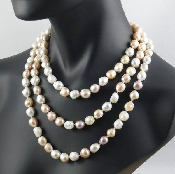 Mixed (W/P/L) Baroque Pearl necklace